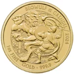 Moneda de Oro Británica Beowulf y Grendel 2024 1 oz .9999 – Mitos y Leyendas