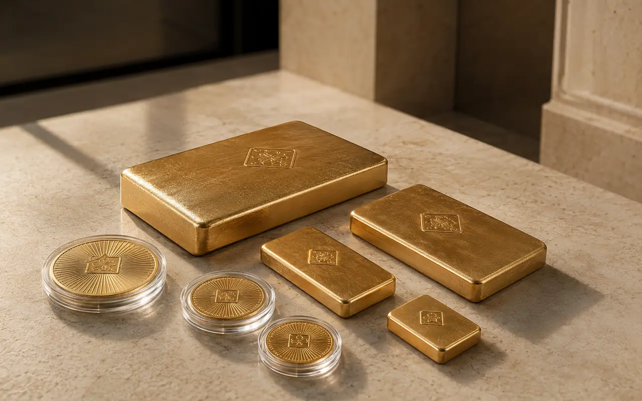 Lingotes de oro de inversión certificados